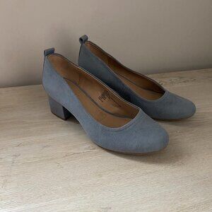 Universal Thread Faux Suede Blue Block Heels Womens 5.5W